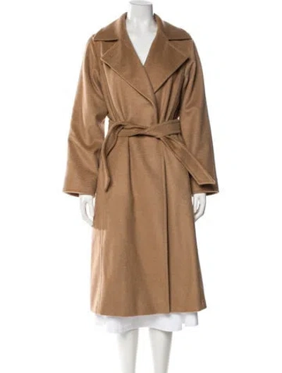 Pre-owned Max Mara Camel Hair Trench Coat In Brown