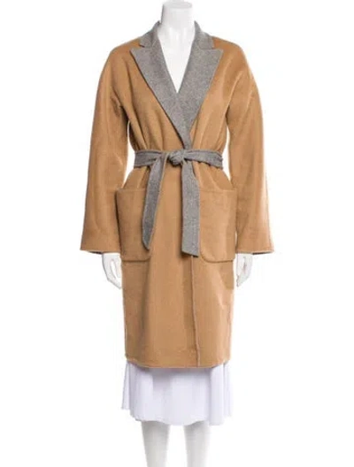 Pre-owned Max Mara Camel Hair Trench Coat In Brown
