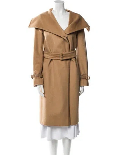 Pre-owned Max Mara Camel Hair Trench Coat In Brown
