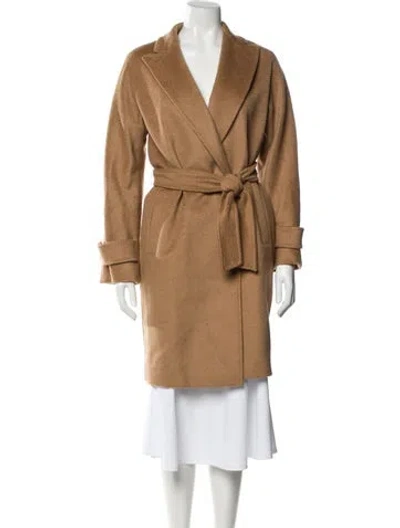 Pre-owned Max Mara Camel Hair Trench Coat In Brown