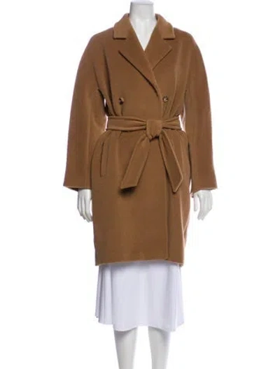 Pre-owned Max Mara Camel Hair Trench Coat In Neutral