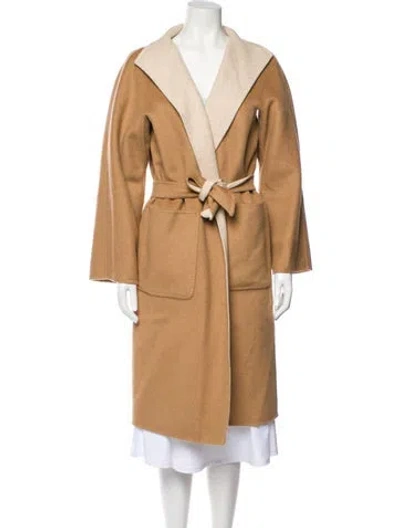Pre-owned Max Mara Camel Hair Trench Coat In Neutral