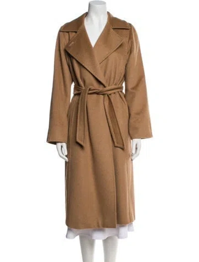 Pre-owned Max Mara Camel Hair Trench Coat In Neutral