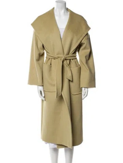 Pre-owned Max Mara Camel Hair Trench Coat In Neutral