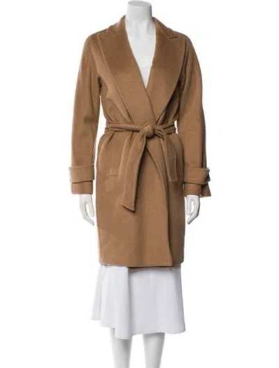 Pre-owned Max Mara Camel Hair Trench Coat In Neutral