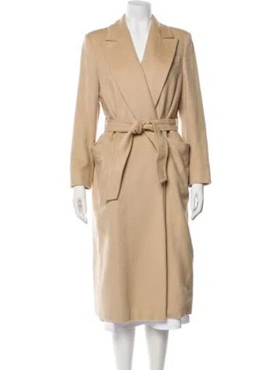 Pre-owned Max Mara Camel Hair Trench Coat In Neutral