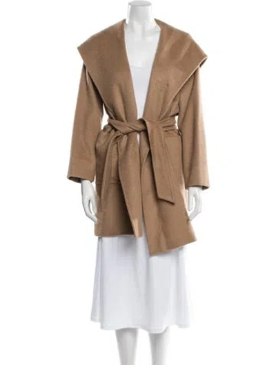 Pre-owned Max Mara Camel Hair Trench Coat In Neutral