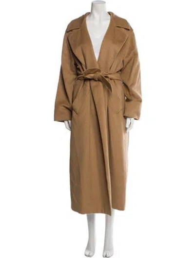Pre-owned Max Mara Camel Hair Trench Coat In Neutral