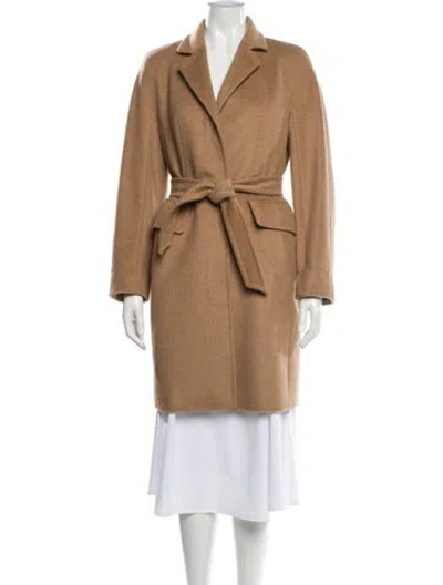 Pre-owned Max Mara Camel Hair Trench Coat In Neutral