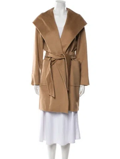 Pre-owned Max Mara Camel Hair Trench Coat W/ Tags In Brown