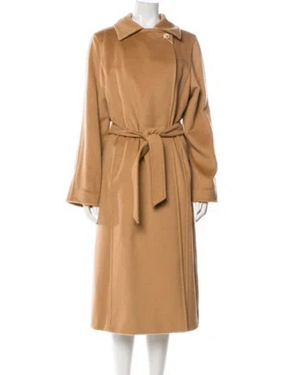 Pre-owned Max Mara Camel Hair Trench Coat W/ Tags In Neutral