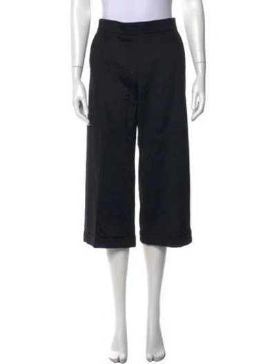 Pre-owned Max Mara Camel Hair Wide Leg Pants In Black
