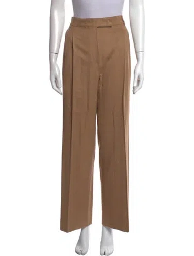 Pre-owned Max Mara Camel Hair Wide Leg Pants In Brown