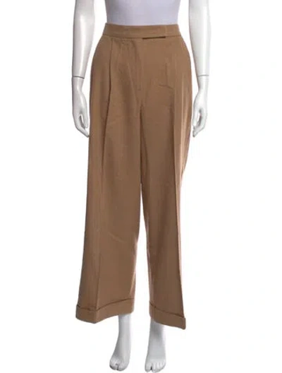Pre-owned Max Mara Camel Hair Wide Leg Pants In Brown