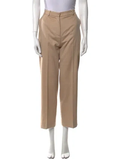 Pre-owned Max Mara Camel Hair Wide Leg Pants In Brown
