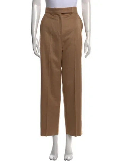 Pre-owned Max Mara Camel Hair Wide Leg Pants In Brown