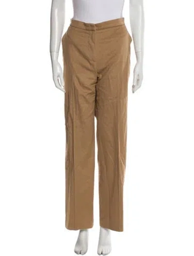 Pre-owned Max Mara Camel Hair Wide Leg Pants In Brown