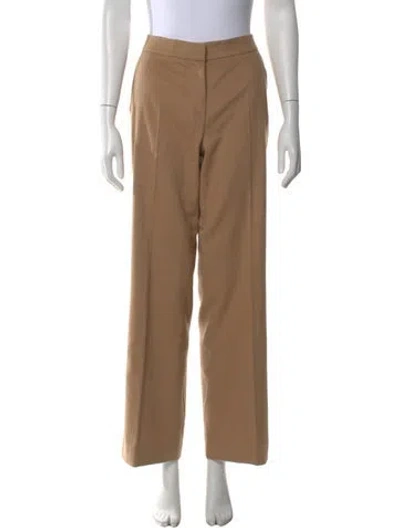 Pre-owned Max Mara Camel Hair Wide Leg Pants In Brown