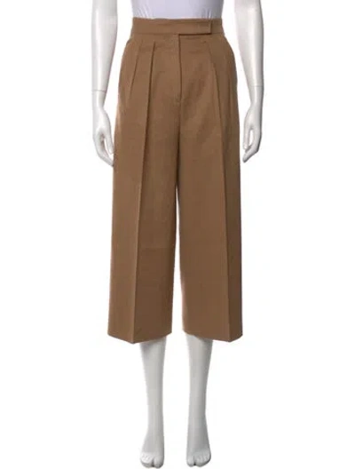 Pre-owned Max Mara Camel Hair Wide Leg Pants In Neutral