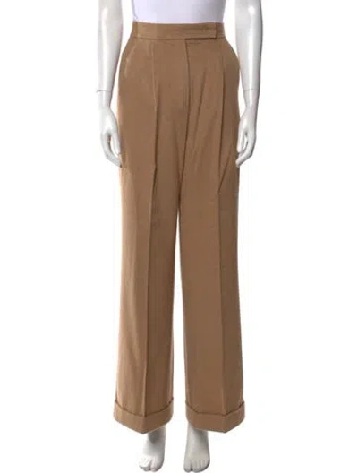 Pre-owned Max Mara Camel Hair Wide Leg Pants In Neutral