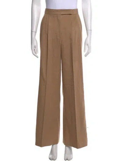 Pre-owned Max Mara Camel Hair Wide Leg Pants W/ Tags In Brown