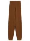 Max Mara Knitted High-waisted Trousers In Brown
