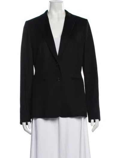 Pre-owned Max Mara Camel Leather Blazer In Black