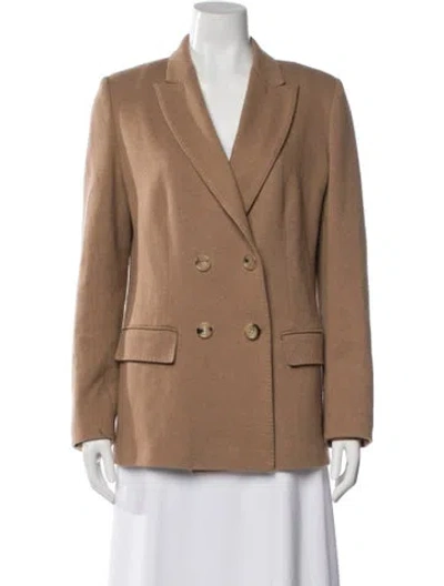 Pre-owned Max Mara Camel Leather Blazer In Neutral