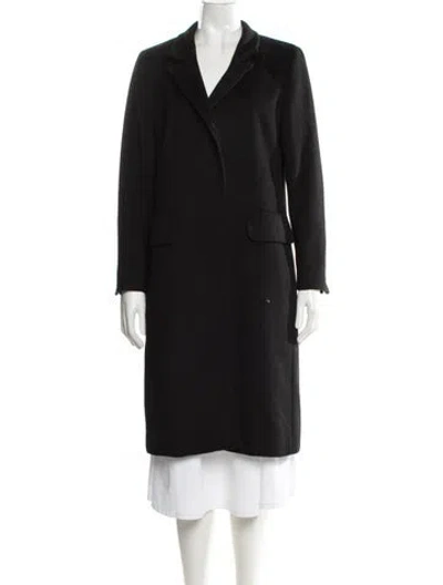 Pre-owned Max Mara Camel Leather Coat In Black