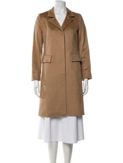 Pre-owned Max Mara Camel Leather Coat In Brown