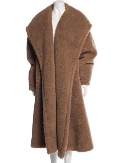 Pre-owned Max Mara Camel Leather Coat In Brown