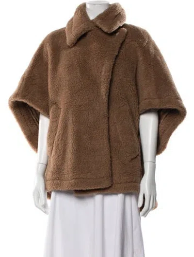 Pre-owned Max Mara Camel Leather Jacket In Brown