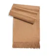 Max Mara Camel Logo Scarf In Brown