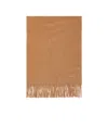 Max Mara Camel Logo Stole In Brown