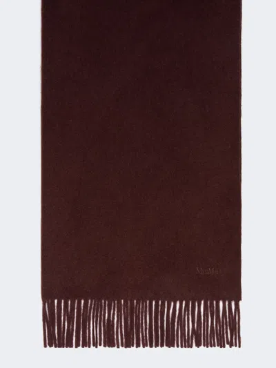 Max Mara Camel Logo Stole In Purple