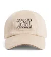 Max Mara Camel Monogram Baseball Cap In Sand