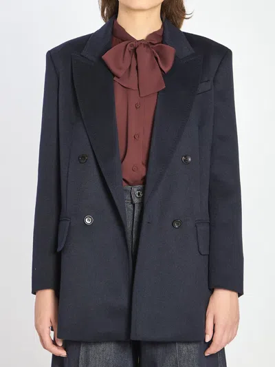 Max Mara Olimpia Blazer In Camel In Blue