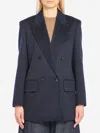 Max Mara Camel Olimpia Blazer In Blue