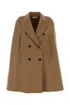 Max Mara Camel Pordoi Cape In Brown
