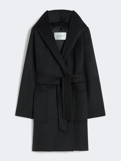 Max Mara Camel Robe Coat In Black