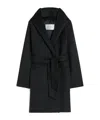 Max Mara Camel Robe Coat In Black