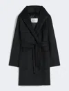 Max Mara Camel Robe Coat In Black
