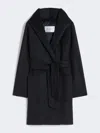 Max Mara Camel Robe Coat In Blue