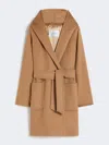 Max Mara Camel Robe Coat In Brown