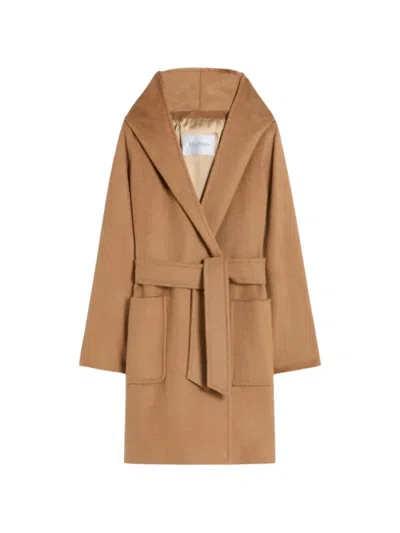 Max Mara Camel Hair Fitted Jacket In Brown