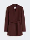 Max Mara Camel Robe Jacket In Red