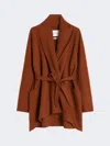 Max Mara Camel Robe-style Jacket In Brown