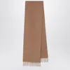 Max Mara Camel Scarf With Monogram Embroidery In Brown