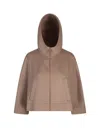 Max Mara Virgin Wool-silk-cashmere Poncho In Brown