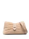 Max Mara Camel Shearling Tote Bag In Neutral